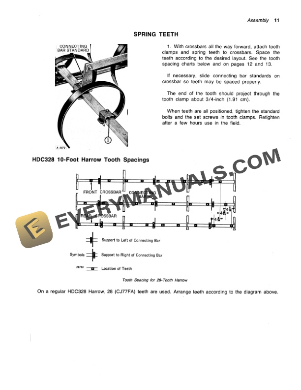 John Deere HD336 AND HDC328 SPRING TOOTH HARROWS Operator Manual OMGA10501 3