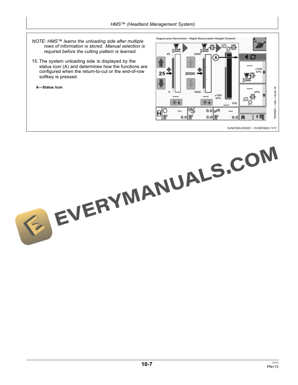 John Deere HMS (Headland Management System) CH570 and CH670 Sugar Cane Harvesters Operator Manual OMCXT31368 5 John Deere HMS (Headland Management System) CH570 and CH670 Sugar Cane Harvesters Operator Manual OMCXT31368-3