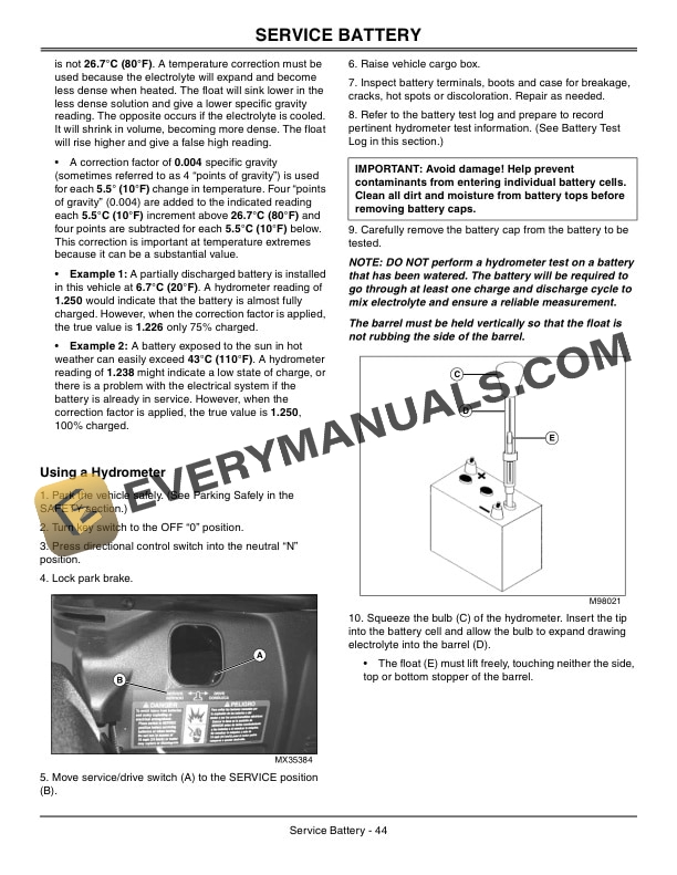John Deere TE Gator Utility Vehicles Operator Manual OMM161938 5 John Deere HPX 4X4 Diesel GATOR Utility Vehicles Operator Manual OMM161938-3