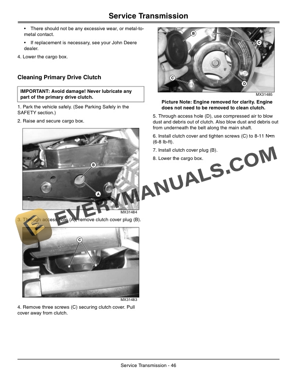 John Deere HPX 4X4 Diesel GATOR Utility Vehicles Operator Manual OMM165099 3