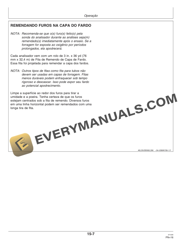John Deere Hand Held High Moisture Range Hay Tester SW07370 Operator Manual OMTY27499 3