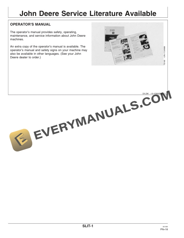 John Deere Hand Held Low Moisture Range Hay Tester SW07310 Operator Manual OMTY27498 2