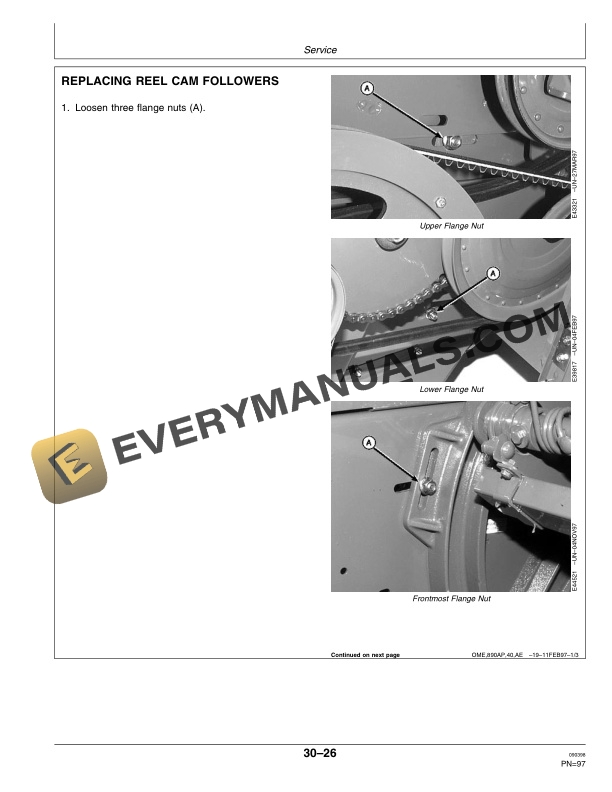 John Deere Hay Conditioner With 890 Auger Platform Operator Manual OME93357 3