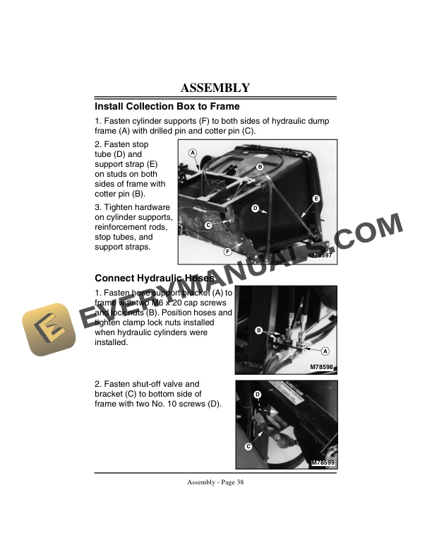 John Deere Hydraulic Dump Material Collection System MCS 50 55 and 70 Series Tractors Operator Manual OMM95294 3