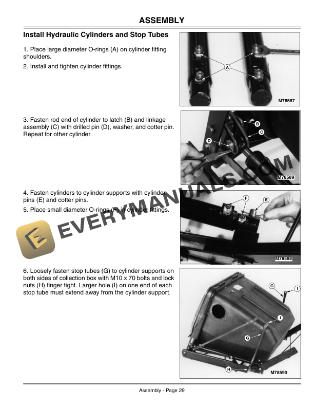 John Deere Hydraulic Dump Material Collection System MCS For 4200 4300 and 4400 Tractors Operator Manual OMM139550 2