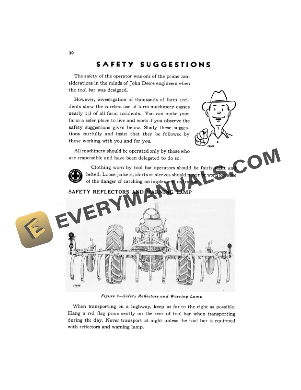 John Deere INTEGRAL TOOL BAR NO. 400 SERIES FOR NO. 800 800A AND 801 3 Operator Manual OMN37955 2
