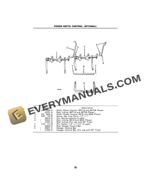 John Deere Integral Tractor Plow M1A and M2A MT1A and MT2A for Models M and MT Tractors Operator Manual OMA111151 3