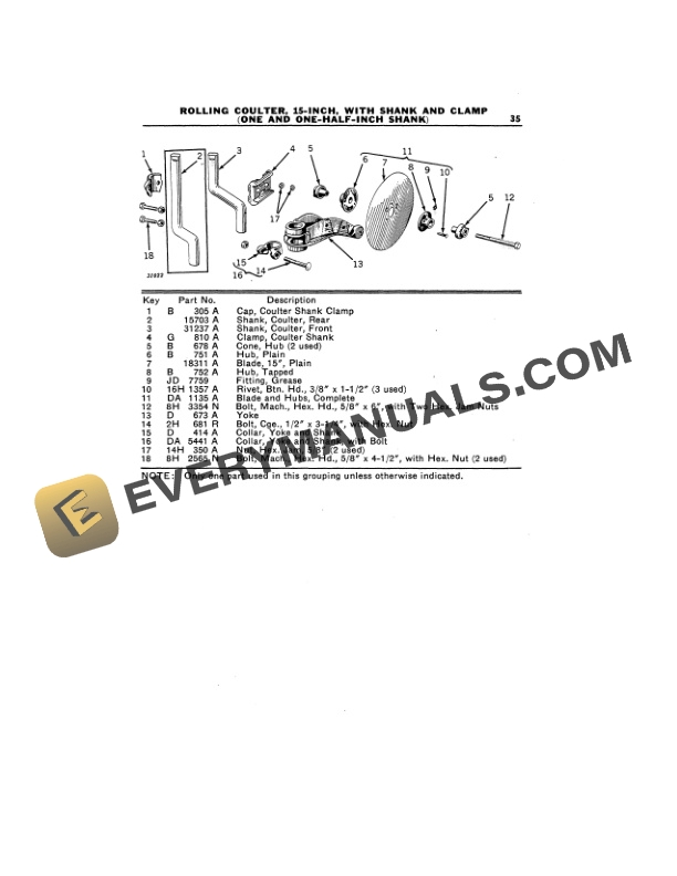 John Deere Integral Tractor Plow No. 411 One Operator Manual OMA40953 3