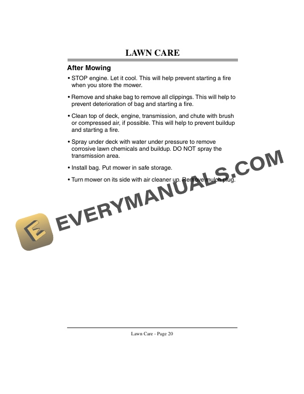 John Deere JA60 and JA62 21 Inch Walk Behind Rotary Mowers Operator Manual OMGC00260 2