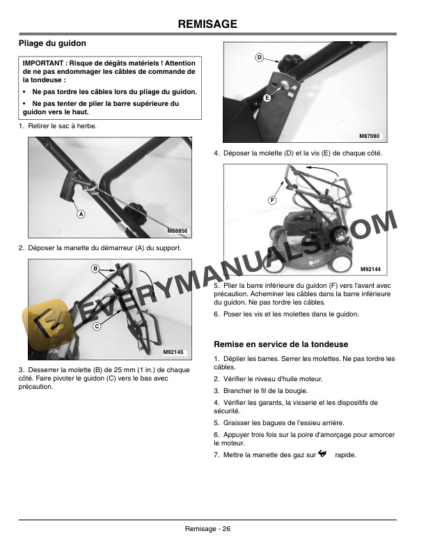 John Deere JA62 21 Inch Walk Behind Rotary Mower Operator Manual OMGC00518 2