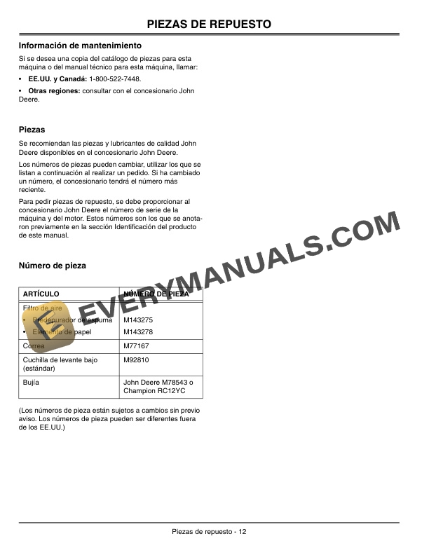 John Deere JA62 21 Inch Walk Behind Rotary Mower Operator Manual OMGC00518 3