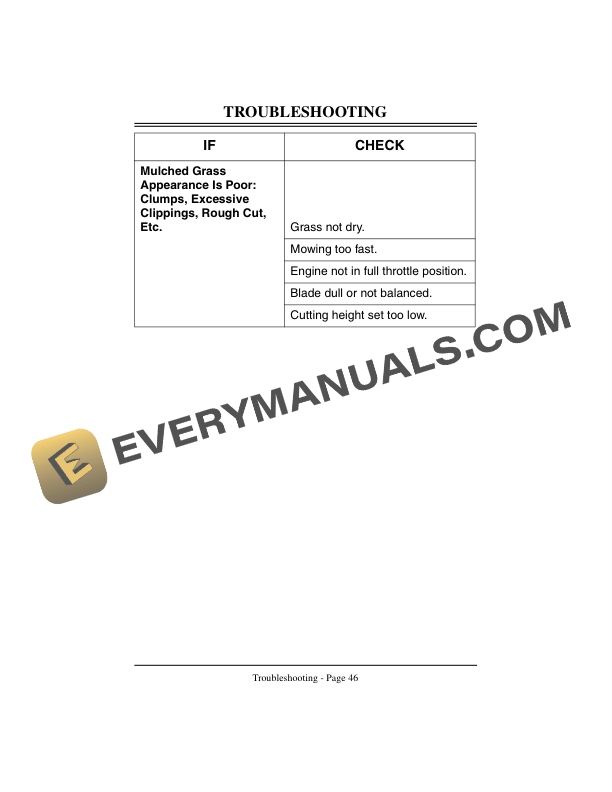 John Deere JA65 21 Inch Walk Behind Rotary Mower Operator Manual OMGC00128 3