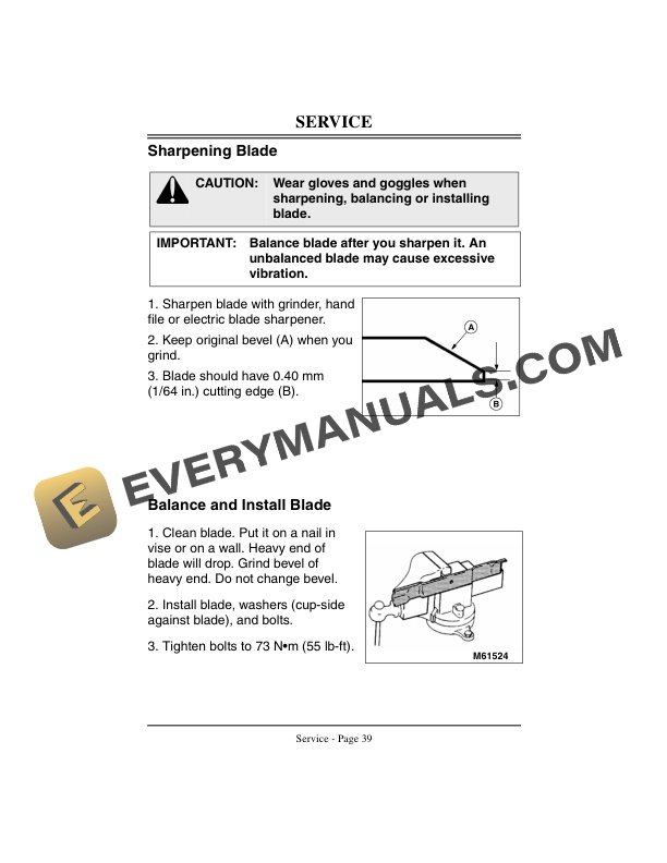 John Deere JA65 21 Inch Walk Behind Rotary Mower Operator Manual OMGC00256 3