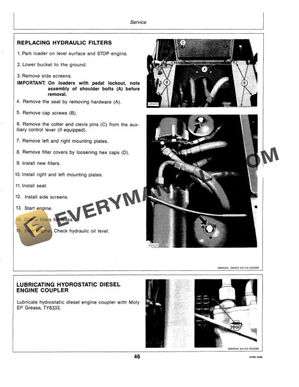 John Deere JD24A and 125 Skid Steer Loader Operator Manual OMM77699 3