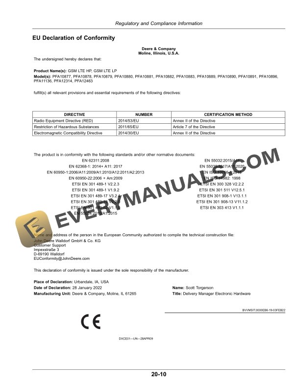 John Deere JDLink R Modem - 4G Operator Manual OMPFP23600 4 John Deere JDLink R Modem – 4G Operator Manual OMPFP23600-2