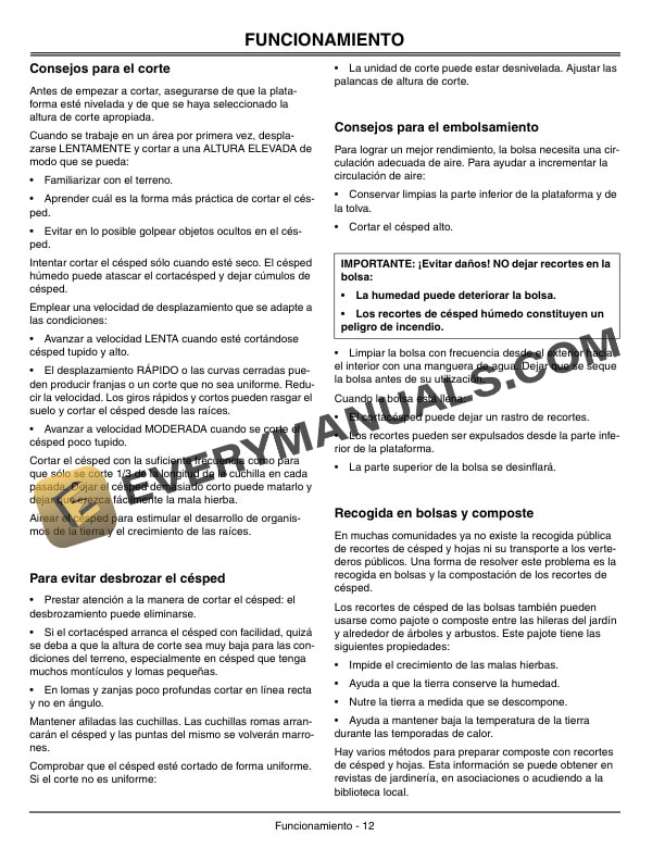 John Deere JS61 and JS63 21 Inch Walk Behind Rotary Mowers Operator Manual OMGC00398 3