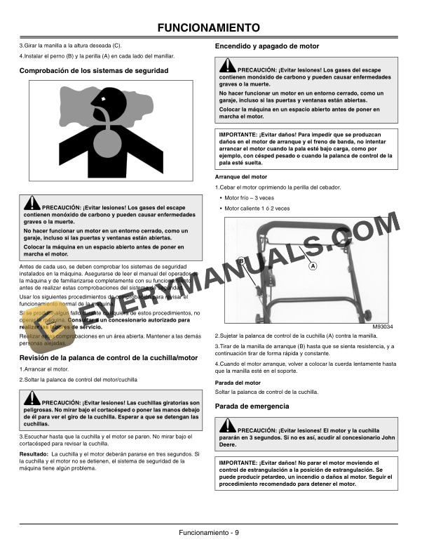 John Deere JS63 and JS63C Walk Behind Rotary Mowers Operator Manual OMGX22068 3