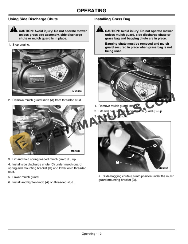 John Deere JS63C 21 Inch Walk Behind Rotary Mower Operator Manual OMGC00669 2