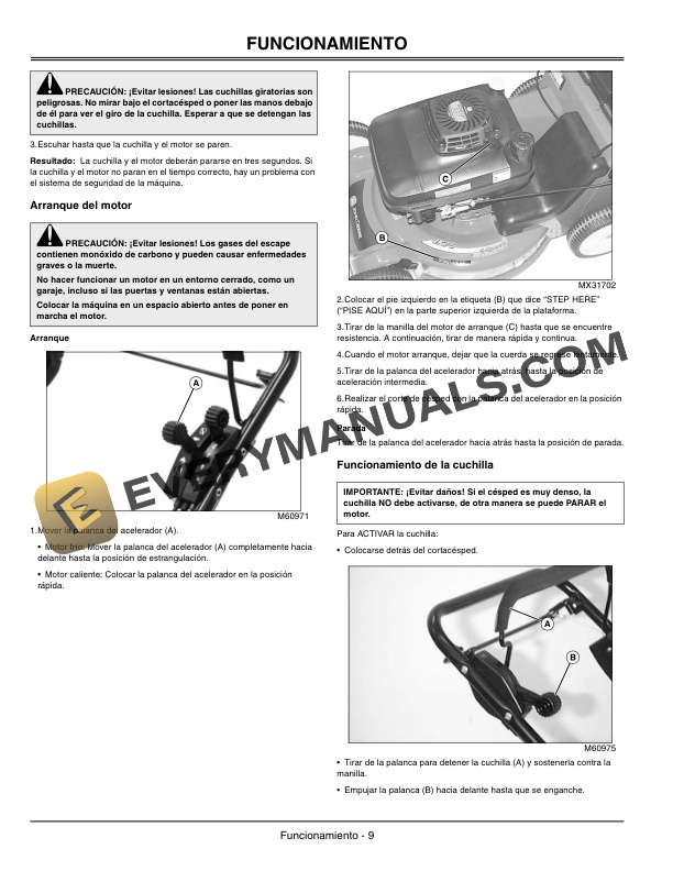John Deere JX75 Walk Behind Rotary Mowers Operator Manual OMGX22069 3