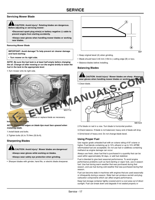John Deere JX75 Walk Behind Rotary Mowers Operator Manual OMGX22071 3
