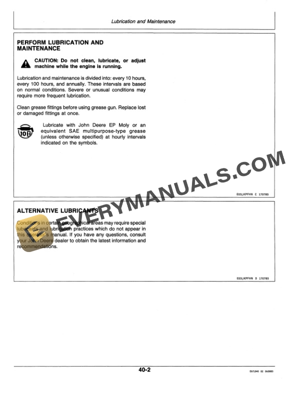 John Deere KERNEL PROCESSOR Operator Manual OME76112 2