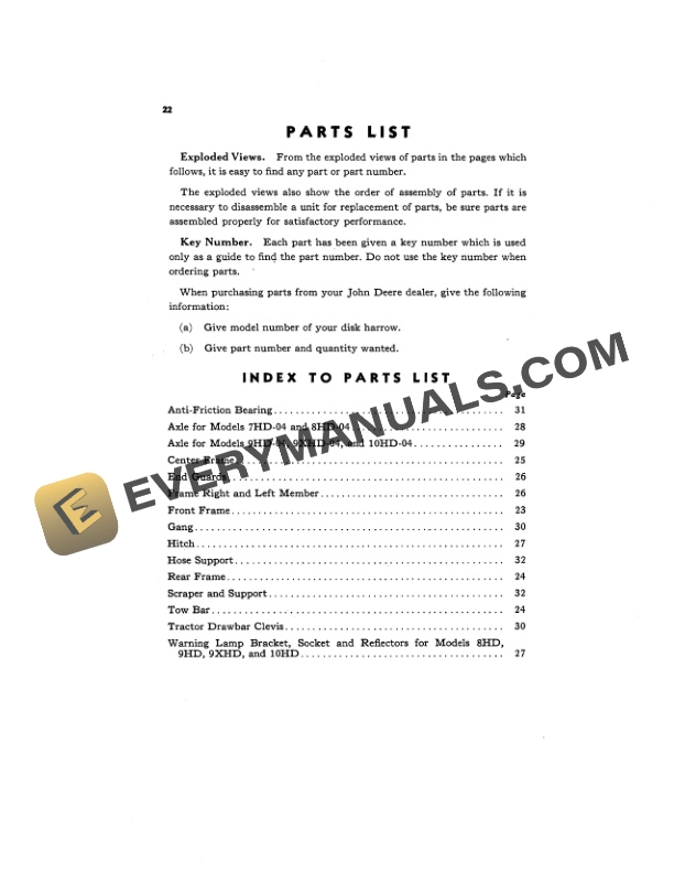 John Deere KILLEFER HD SERIES WHEEL TYPE OFFSET DISK HARROWS Operator Manual OMK44160 3