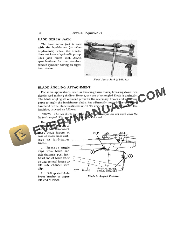 John Deere KILLEFER NOS. 290 AND 310 LANDSCAPERS Operator Manual OMK42258 2
