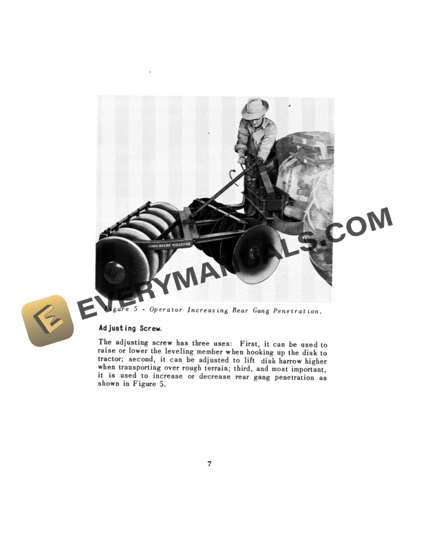 John Deere Killefer M 404 Pick Up Disk Harrow Operator Manual OMK22850 2