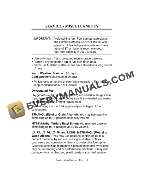 John Deere LX172 LX173 LX176 LX178 and LX188 Lawn Tractors LX172 LX176 LX178 and LX188 Serial No. 110001 Operator Manual OMM125726 3