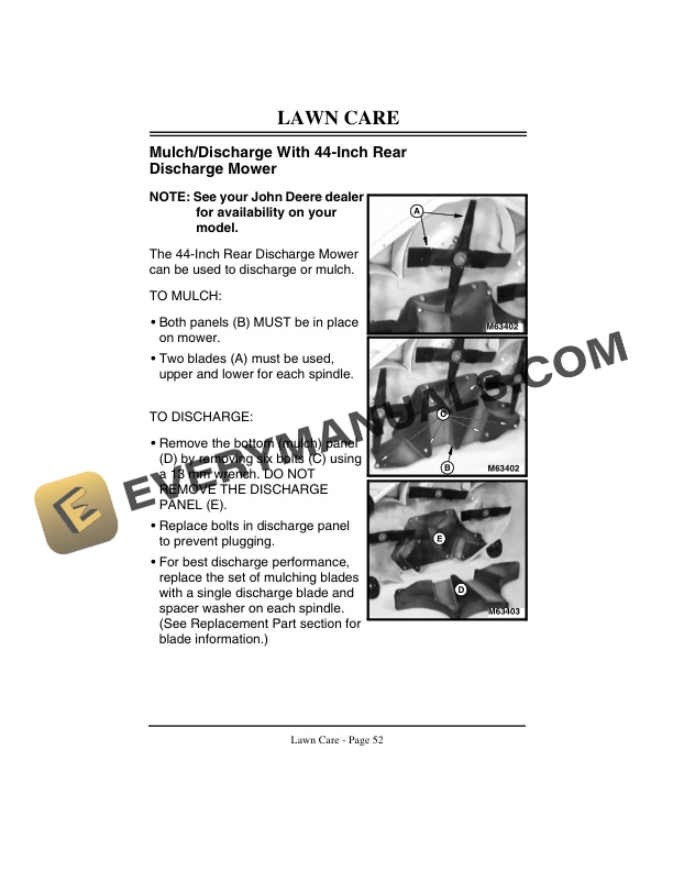 John Deere LX172 LX173 LX176 LX178 and LX188 Lawn Tractors LX172 LX176 LX178 and LX188 Serial No. 110001 Operator Manual OMM134134 2