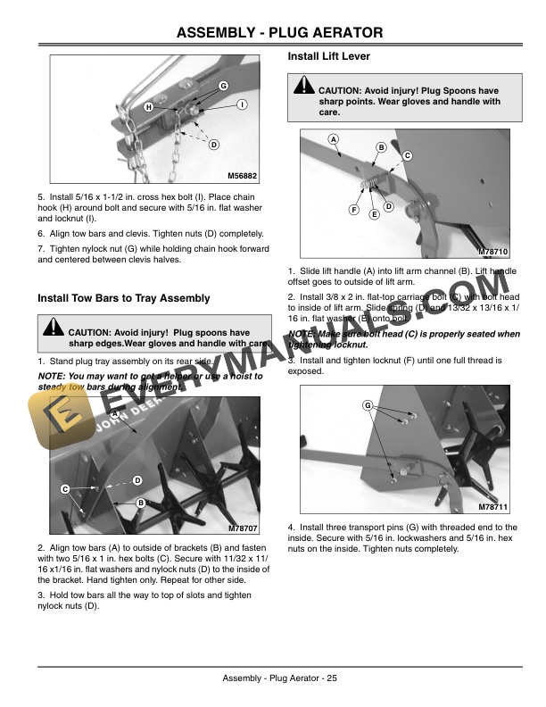 John Deere Lawn Care Tools Tow Behind Operator Manual OMM138188 3