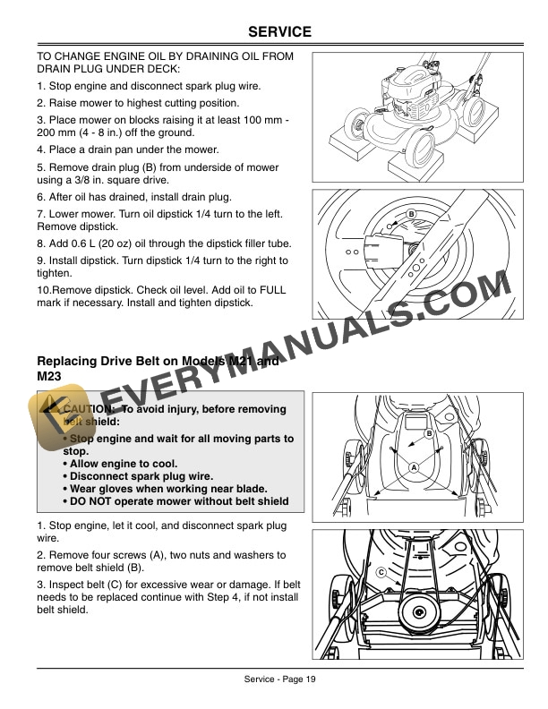 John Deere M10 M21 and M23 Walk Behind Mowers Operator Manual OMGC00037 3