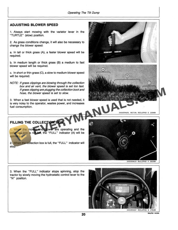 John Deere MATERIAL COLLECTION SYSTEM TILT DUMP Operator Manual OMM86741 2