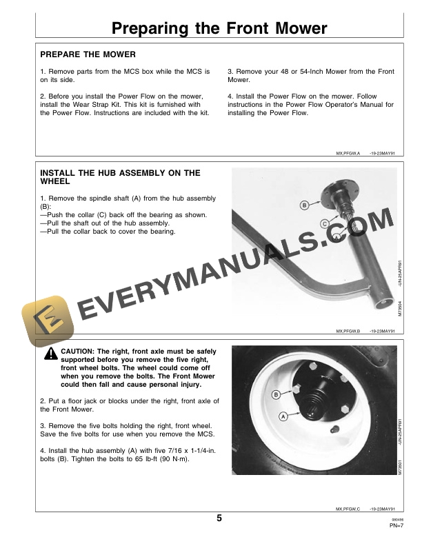 John Deere Material Collection System MCS for F710 and F725 Front Mowers Operator Manual OMM95863 2