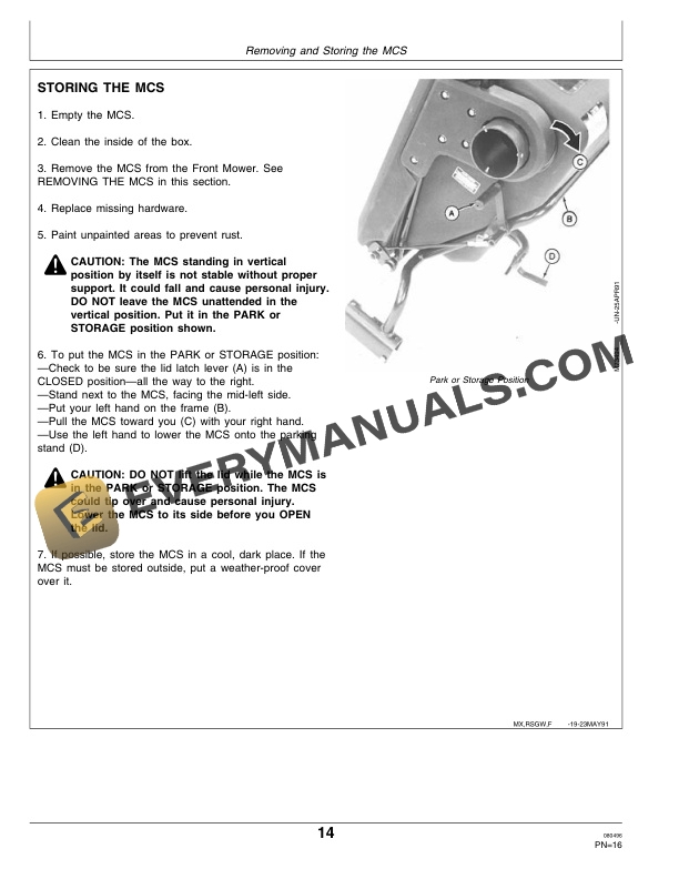 John Deere Material Collection System MCS for F710 and F725 Front Mowers Operator Manual OMM95863 3