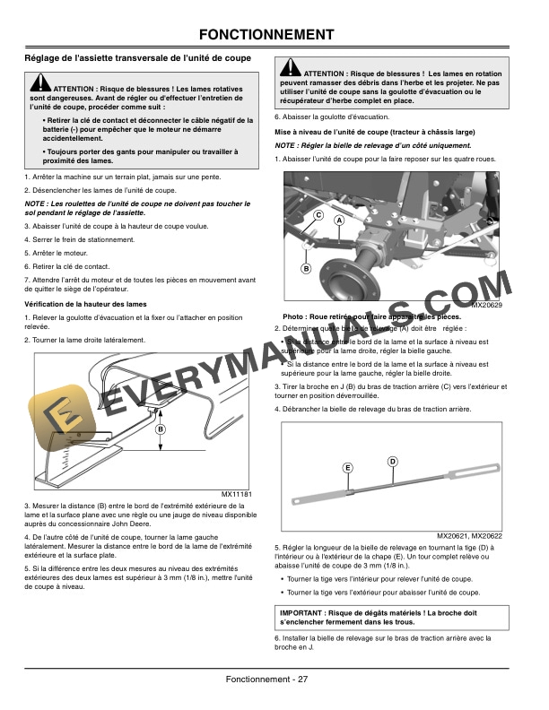 John Deere Mid Mount Mower 60 and 72 Inch 7 Iron Operator Manual OMLVU16871 2