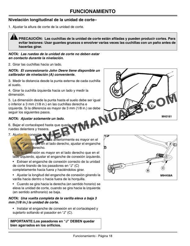 John Deere Mid Mount Mower for 4500 and 4600 Compact Utility Tractors Model 72 Operator Manual OMM136071 3