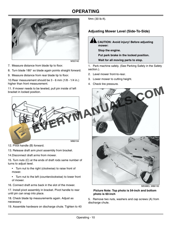 John Deere Mid Mount Mower for 54 and 60 Inch Compact Utility Operator Manual OMLVU13018 2