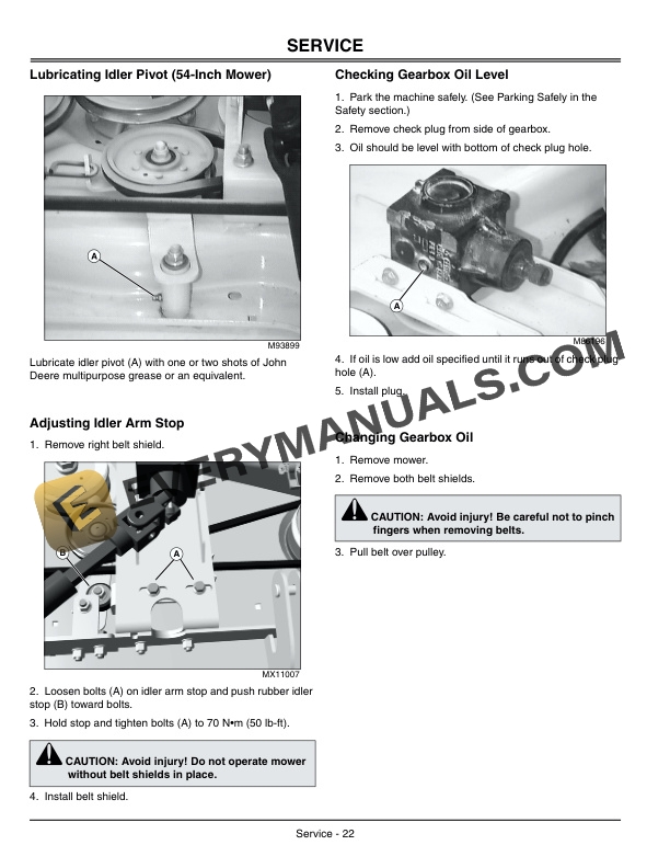 John Deere Mid Mount Mowers for 4010 Compact Utility Tractor 54 and 60 Operator Manual OMLVU13010 2