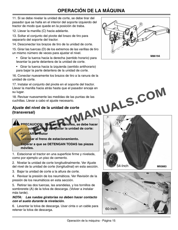 John Deere Mid Mount Rotary Mower for 4100 Compact Utility Tractors Model 54 and 60 Operator Manual OMM134748 3
