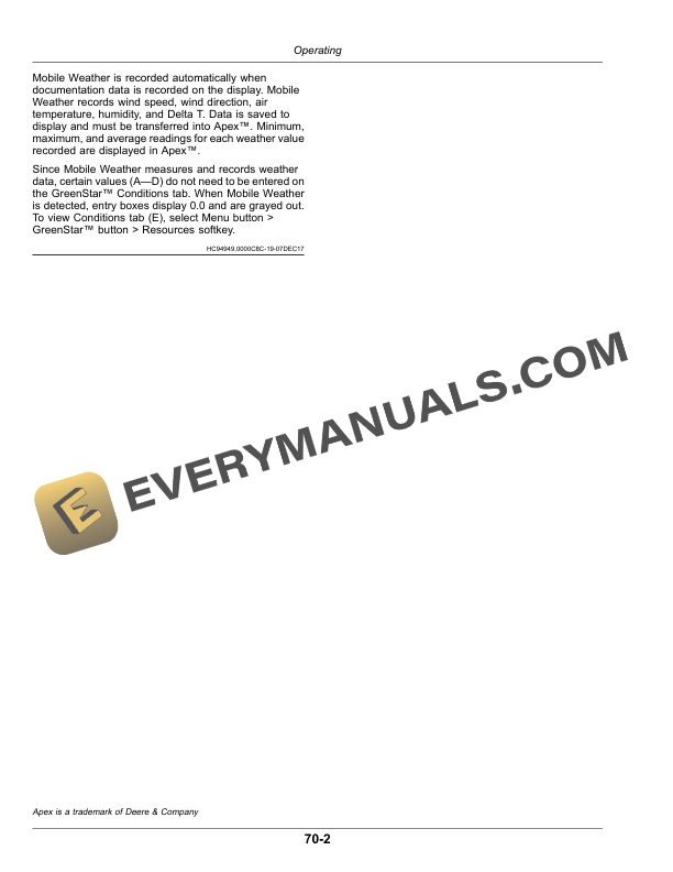 John Deere Mobile Weather Operator Manual OMPFP19011 5 John Deere Mobile Weather Operator Manual OMPFP19011-3