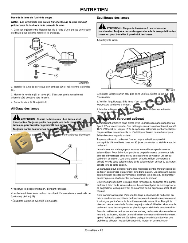 John Deere MowMentum JM26, JM36, JM46 Walk-Behind Mower Operator Manual OMGX23570-2