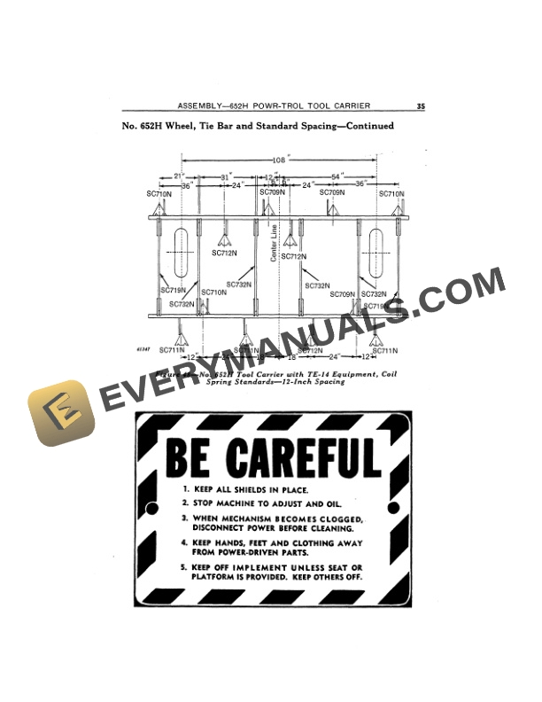 John Deere NO. 650 SERIES TRACTOR DRAWN TOOL CARRIER WITH TOOL EQUIPMENT Operator Manual OMN261058-3