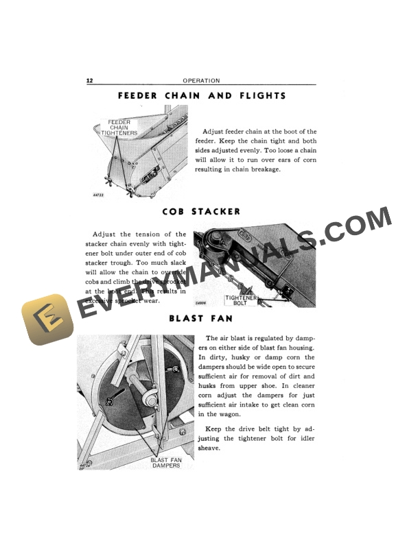John Deere NO. 71 CYLINDER CORN SHELLER Operator Manual OMC381256-2