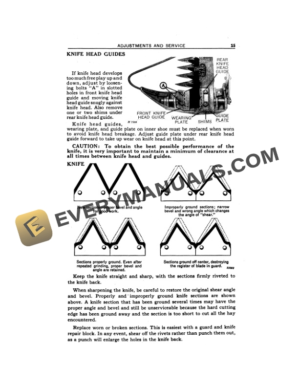 John Deere NO. 9 AND NO. 9W INTEGRAL MOWERS Operator Manual OMH91130-2