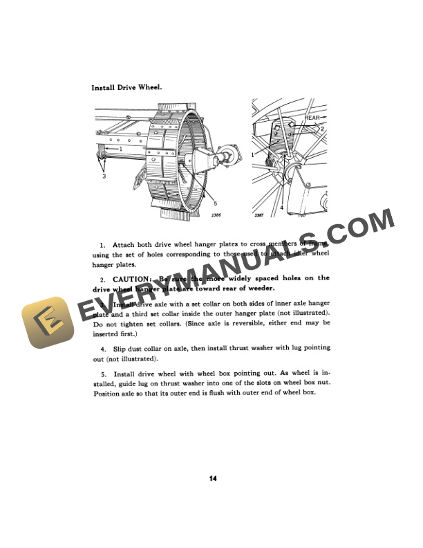 John Deere No. 400 Series Rod Weeder Operator Manual OMD2656-3