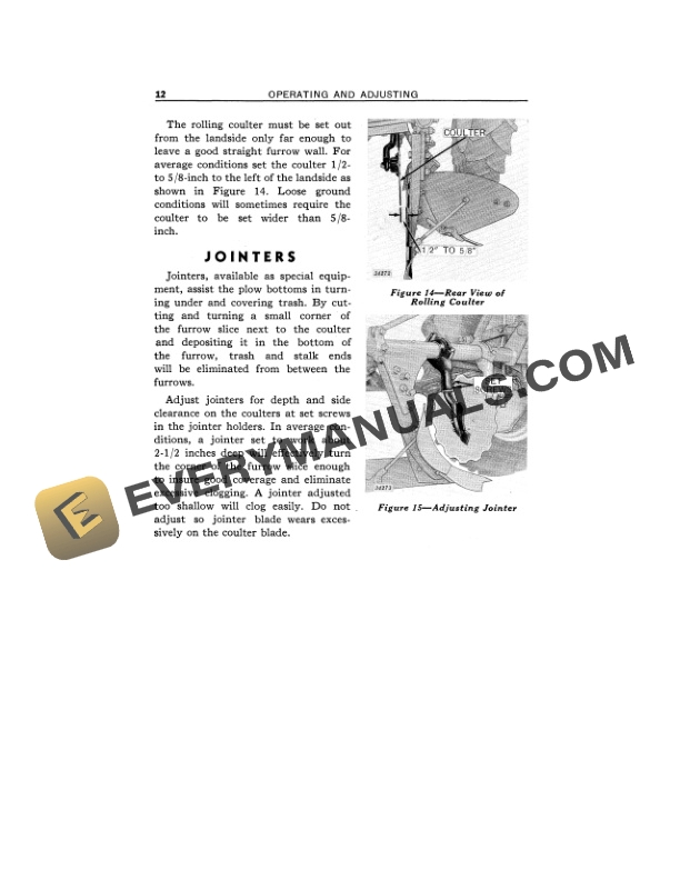 John Deere No. 422 One-Bottom Two-Way Integral Tractor Plow Operator Manual OMA47853-2