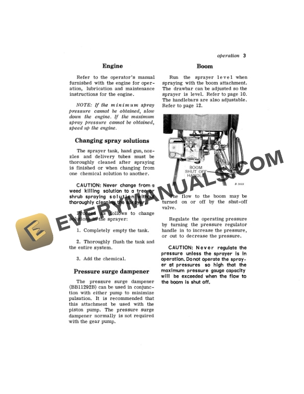 John Deere No. 5 Sprayer Operator Manual OMB25052-2