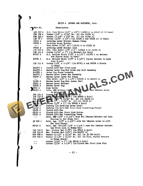 John Deere No. 57 Series 3-Bottom Tractor-Drawn Plow Operator Manual OMA24549-3