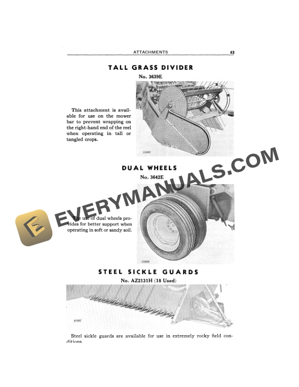 John Deere No. 8 Forage Harvesters Operator Manual OME29857-3